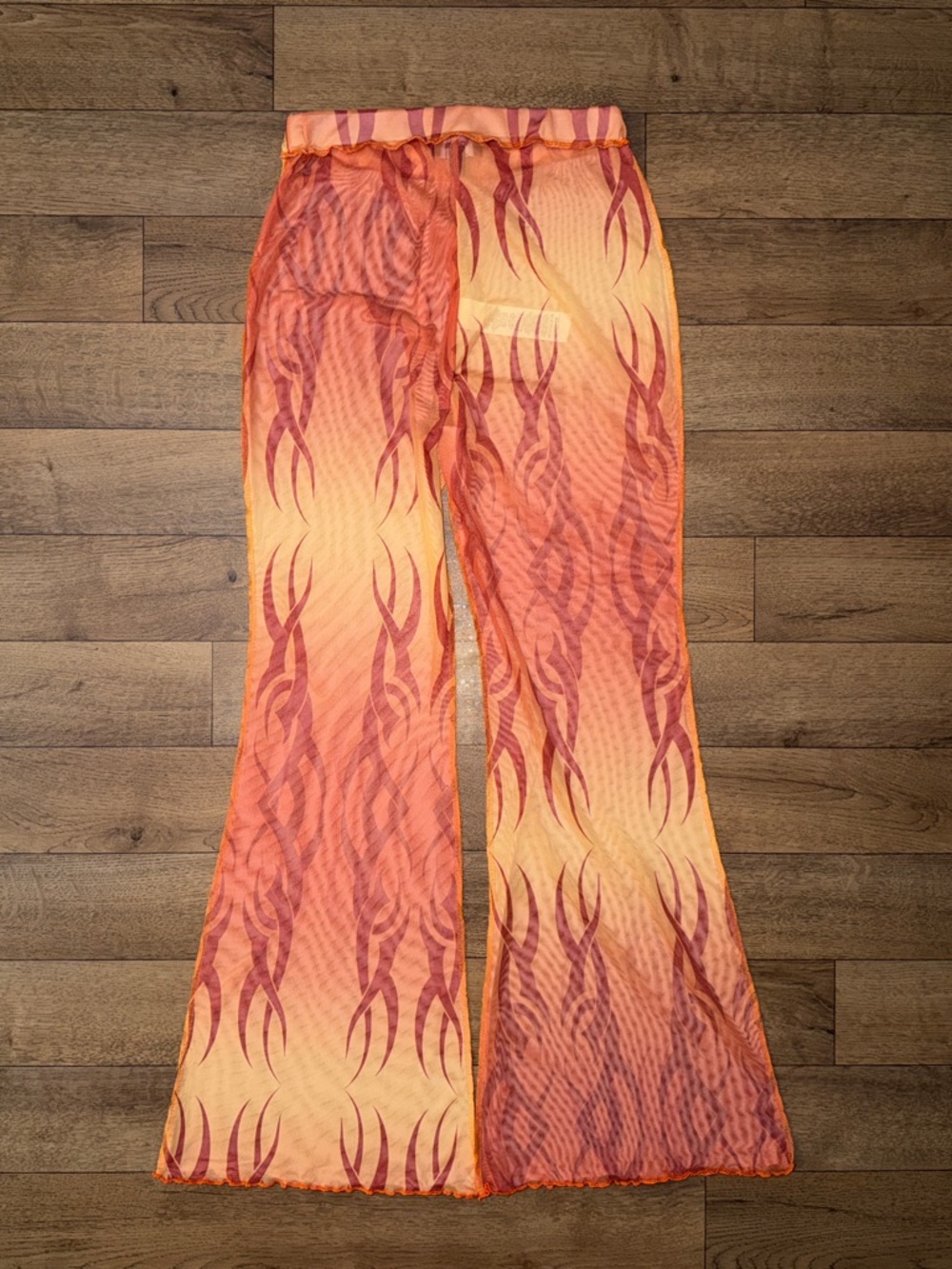 New Girl Order Size 14 Heartbreaker Mesh Flare Pants Festival Dolls Kill NGOrder - Picture 2 of 15